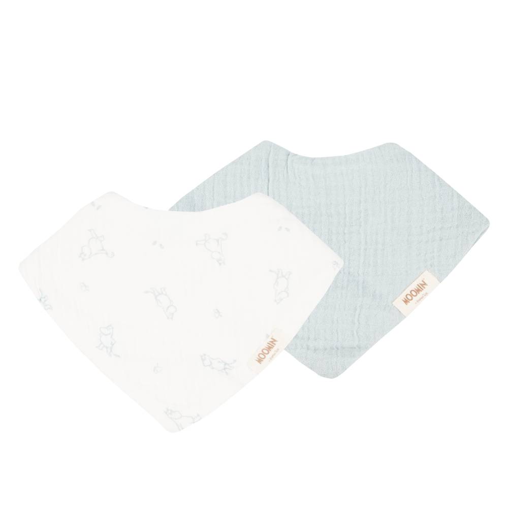 Moomin Bandana Bibs 2-pack Blue - The Official Moomin Shop