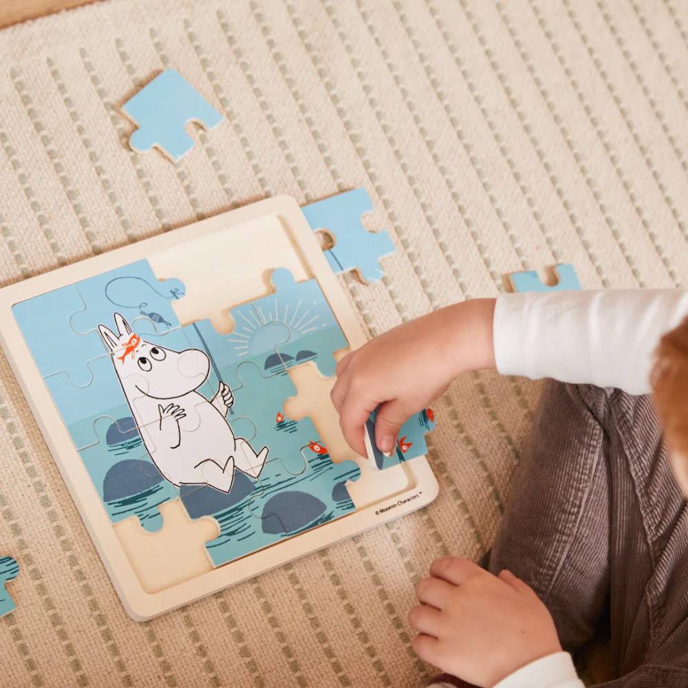 Moomin Fishing Wooden Square Puzzle - Barbo Toys - The Official Moomin Shop