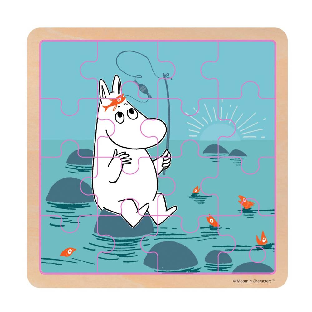 Moomin Fishing Wooden Square Puzzle - Barbo Toys - The Official Moomin Shop