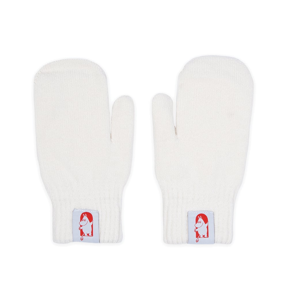 Moomin 80 Adult Mittens White - Red Cross - The Official Moomin Shop