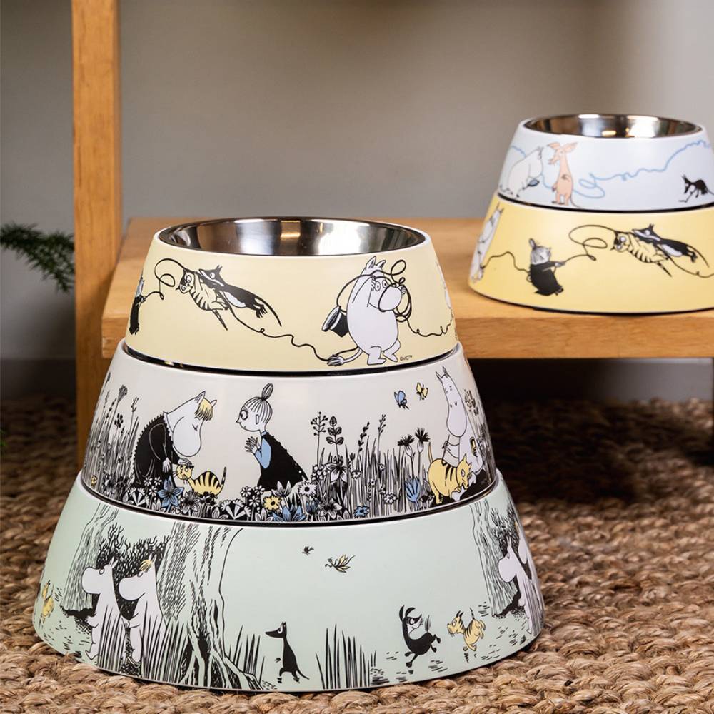 Moomin For Pets Food Bowl Yellow M - The Official Moomin Shop