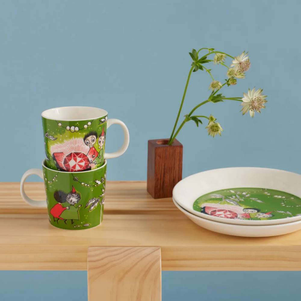 Thingumy & Bob Mug 0,3L Green - The Official Moomin Shop