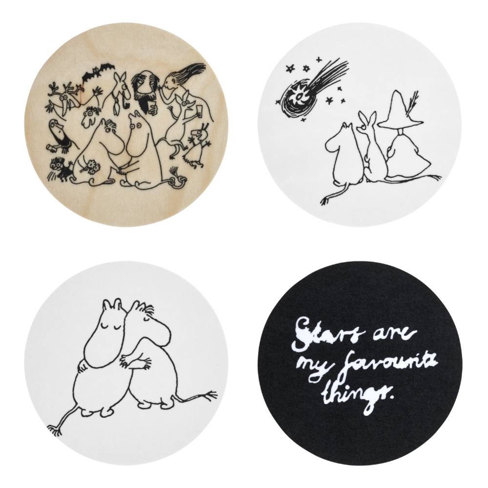 Moomin 80 Coasters & Tin 4pcs - The Official Moomin Shop