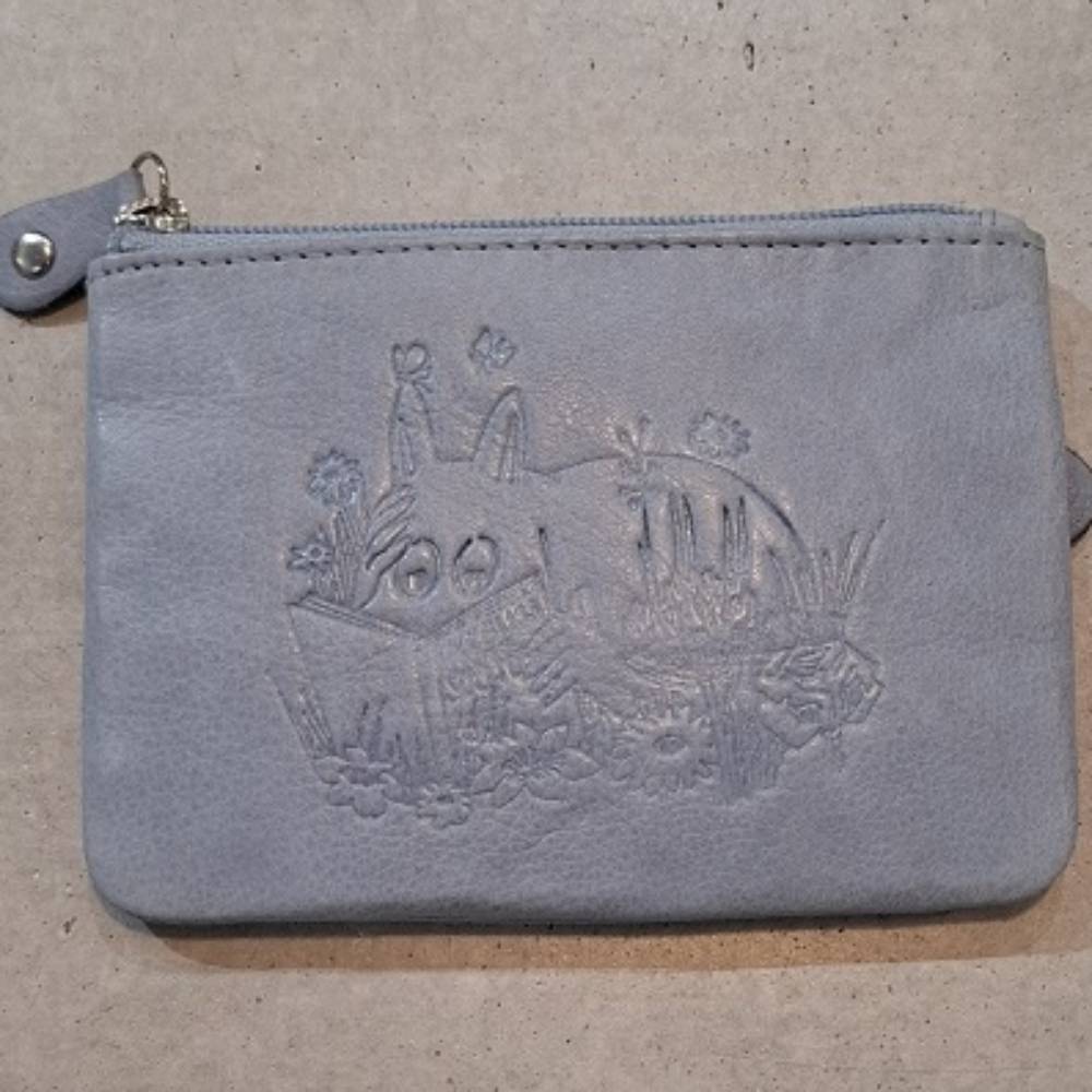 Moomintroll Leather Coin Wallet Blue - The Official Moomin Shop