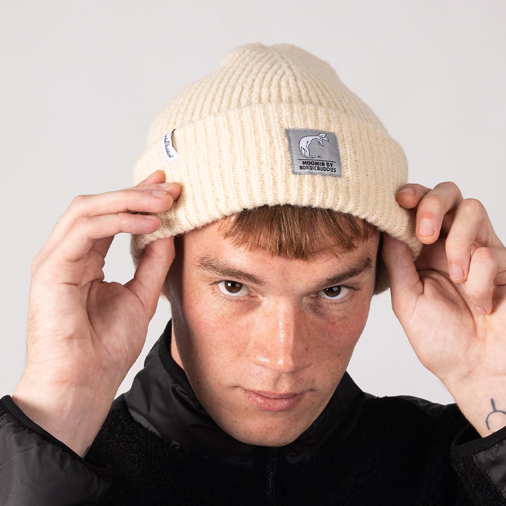 Sniff Beanie Adults Beige - Nordicbuddies - The Official Moomin Shop