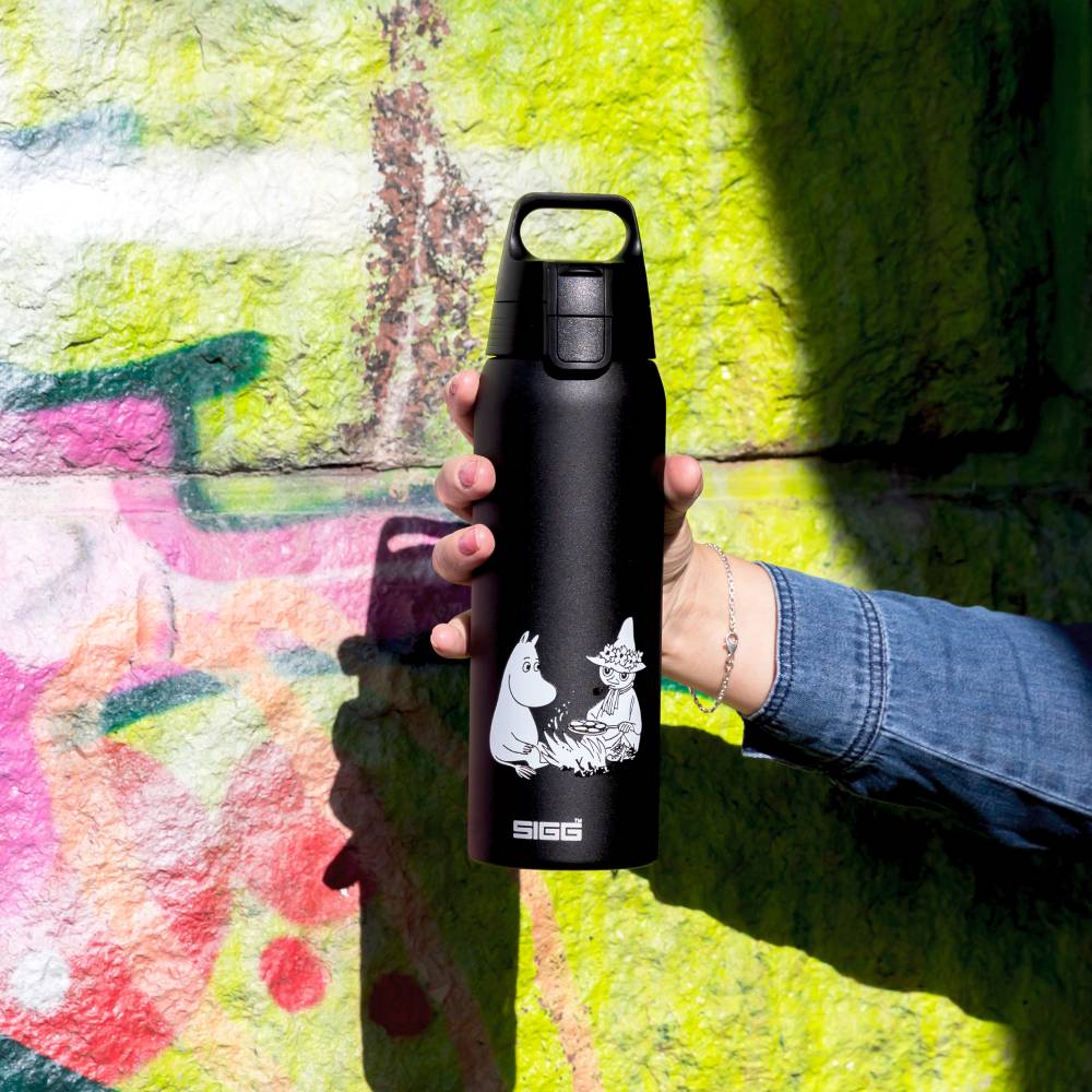 Moomin Shield Thermal Bottle Black The Official Moomin Shop