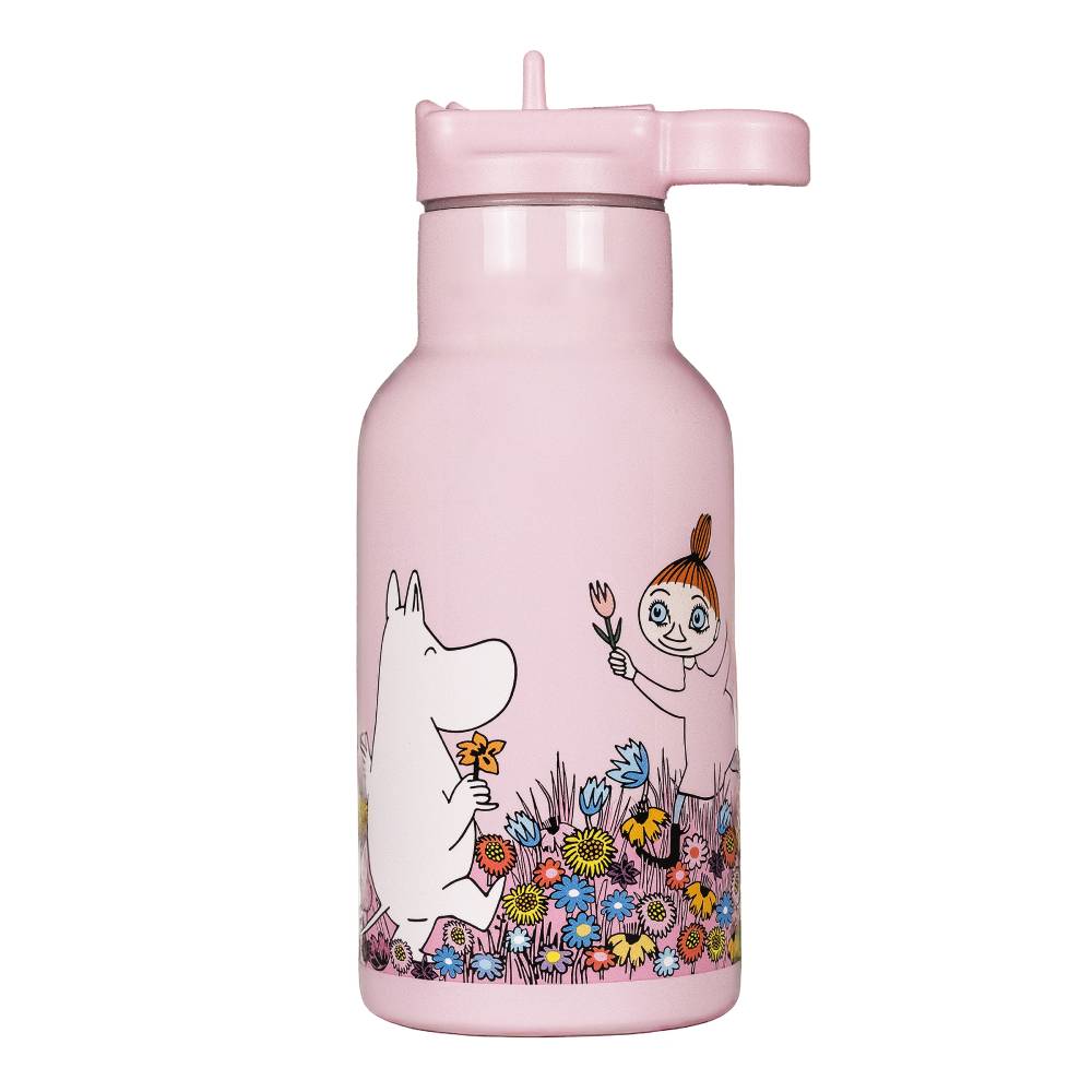 Moomin Meadow Thermal Bottle Pink 340ml - The Official Moomin Shop