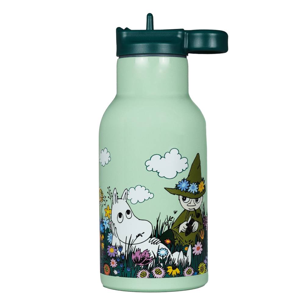 Moomin Meadow Thermal Bottle Green 340ml - The Official Moomin Shop