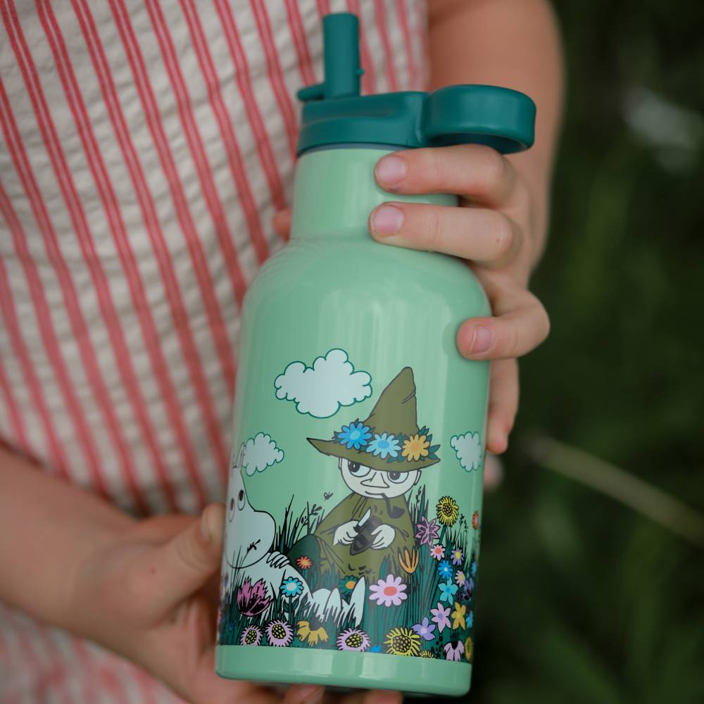 Moomin Meadow Thermal Bottle Green 340ml - The Official Moomin Shop