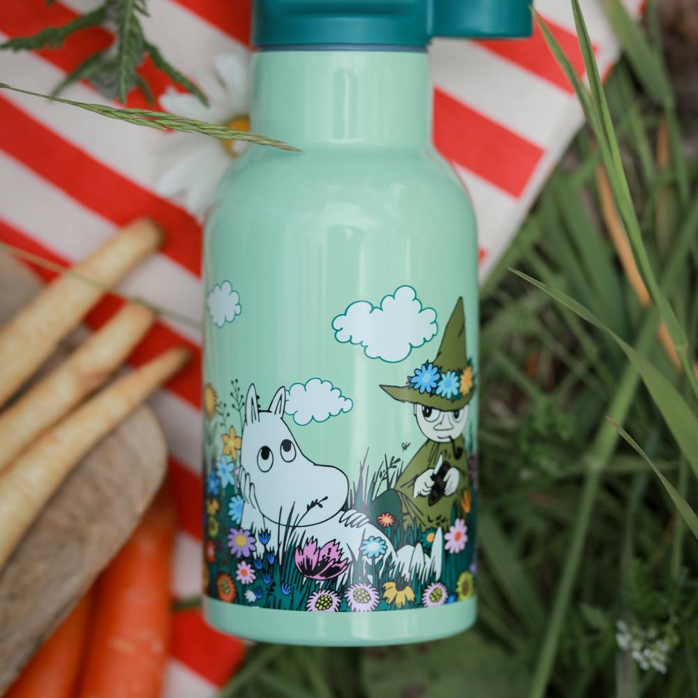 Moomin Meadow Thermal Bottle Green 340ml - The Official Moomin Shop