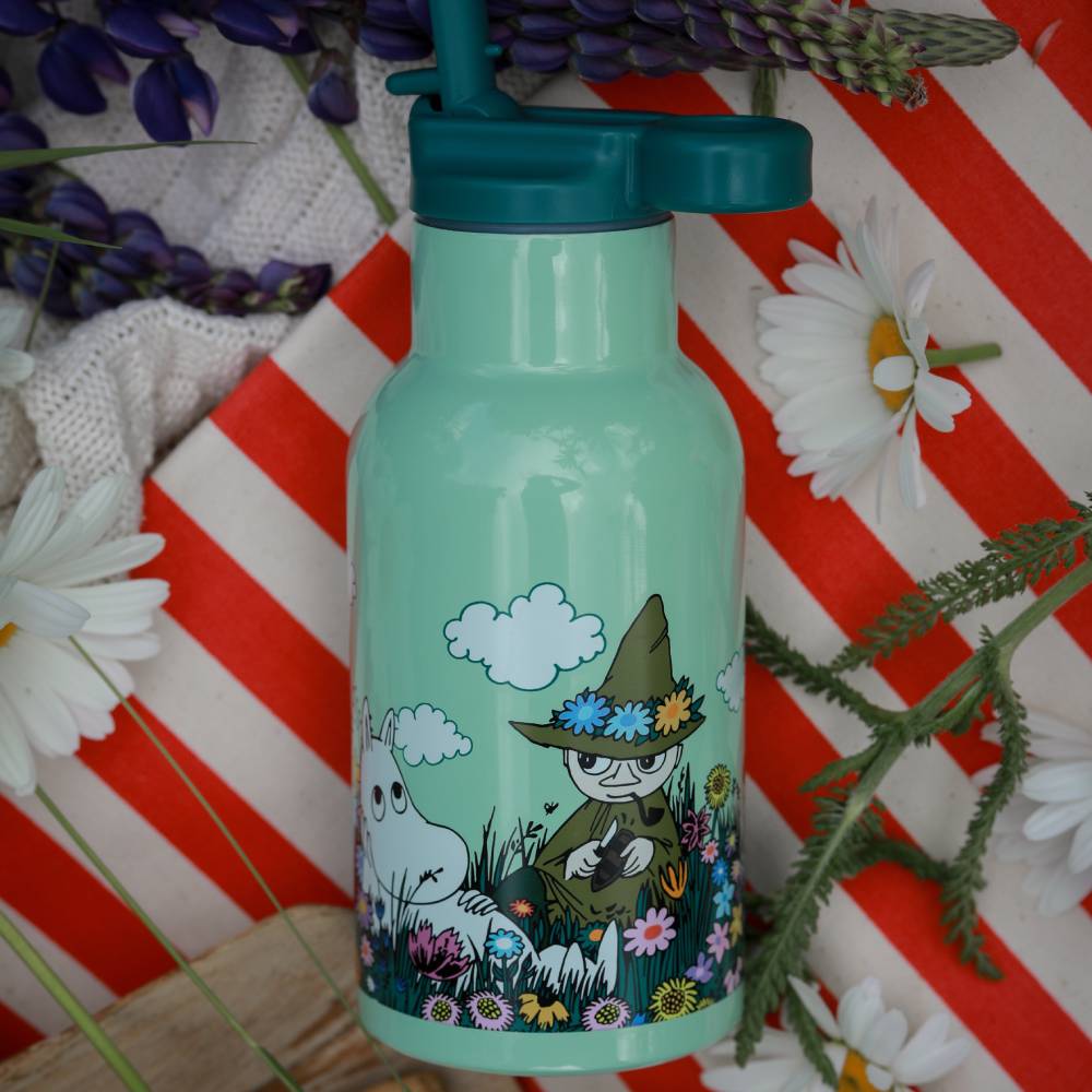 Moomin Meadow Thermal Bottle Green 340ml - The Official Moomin Shop