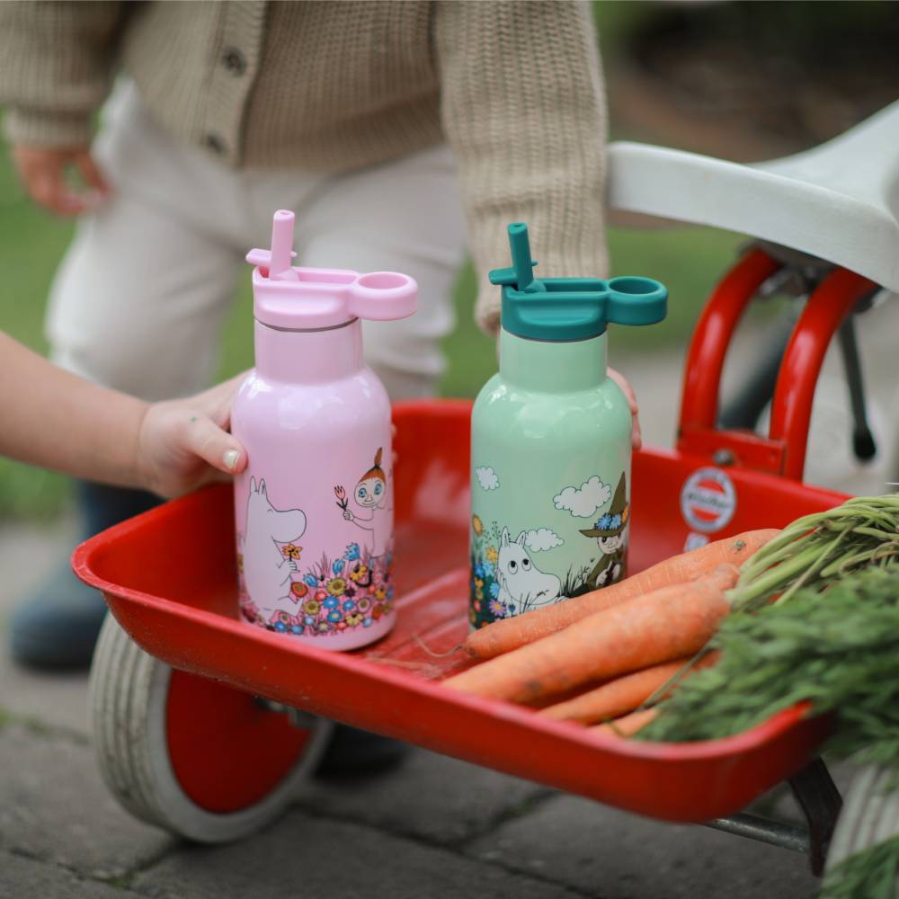 Moomin Meadow Thermal Bottle Green 340ml - The Official Moomin Shop