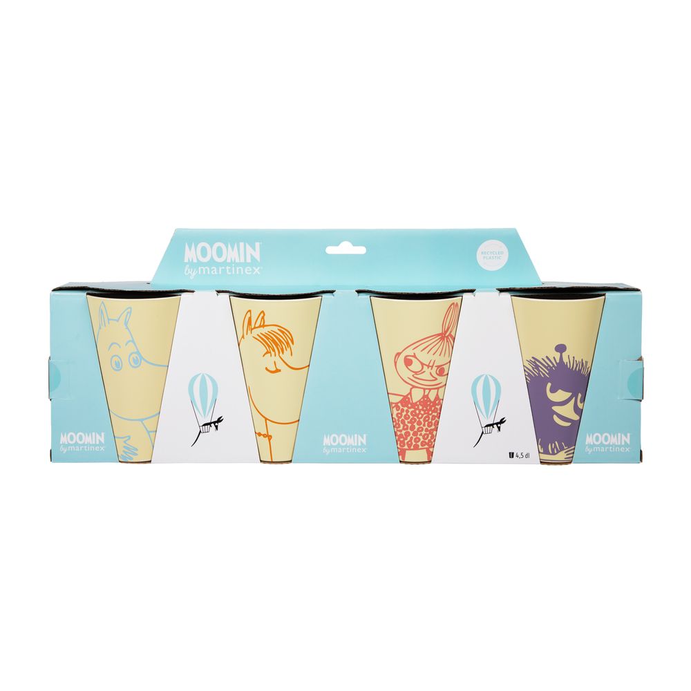Moomin Picnic Mug 4pcs Yellow - The Official Moomin Shop