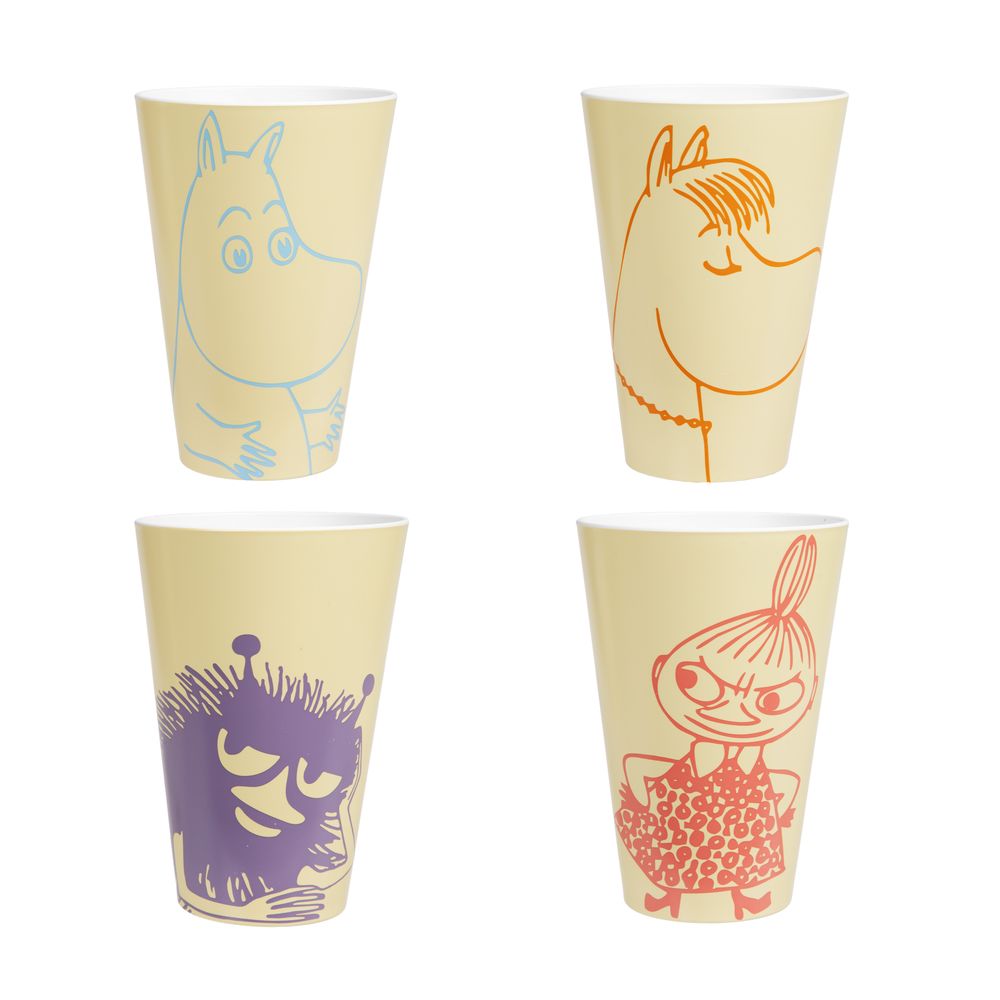 Moomin Picnic Mug 4pcs Yellow - The Official Moomin Shop