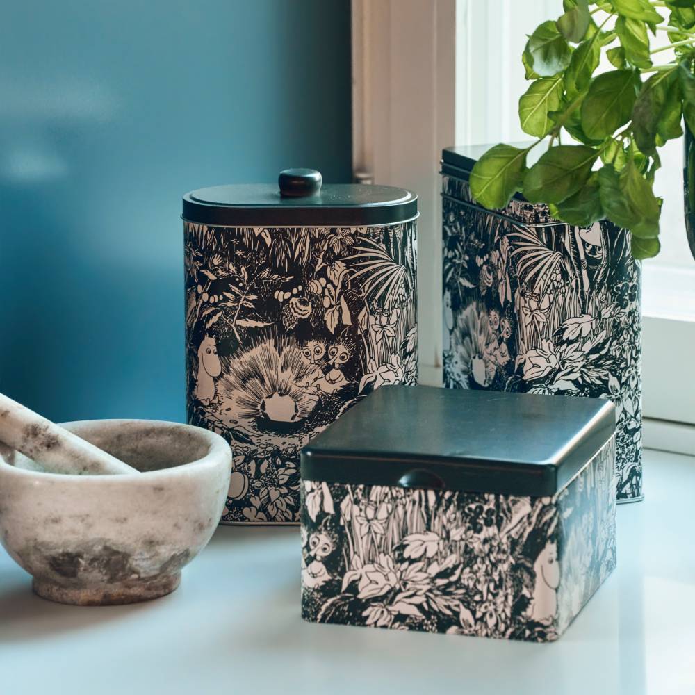 Moomin Ruby Tea Tin B&W - The Official Moomin Shop