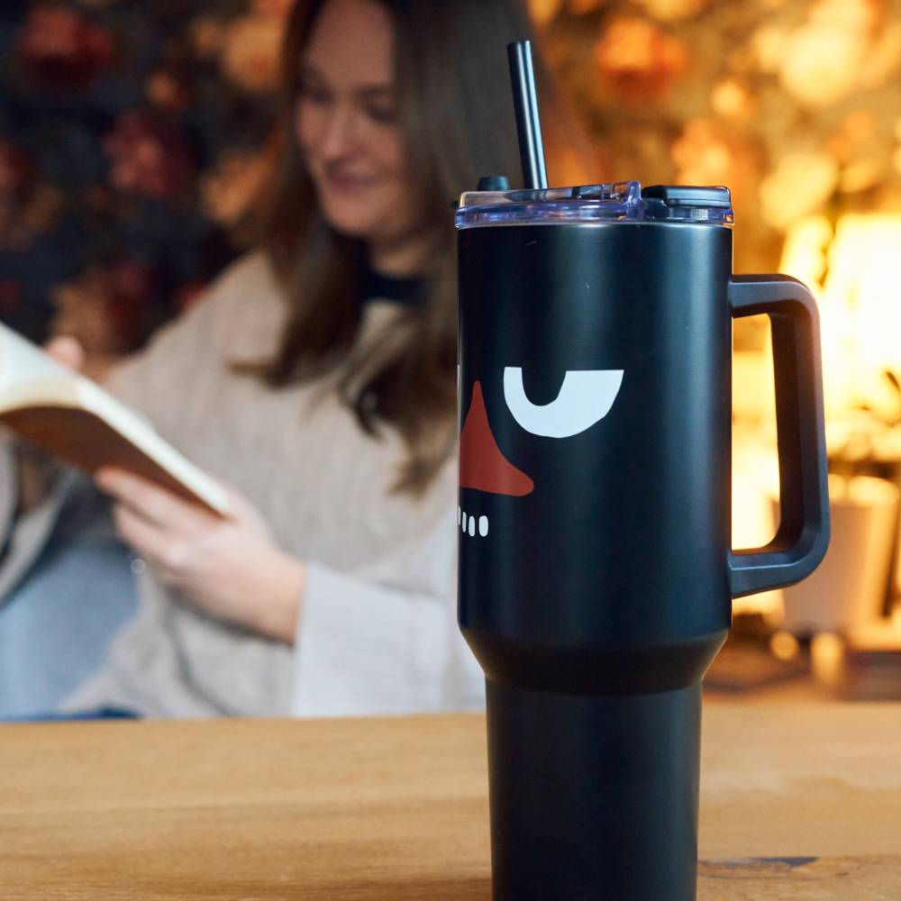 Stinky Face Tumbler Thermal Bottle 1,2L Black - The Official Moomin Shop