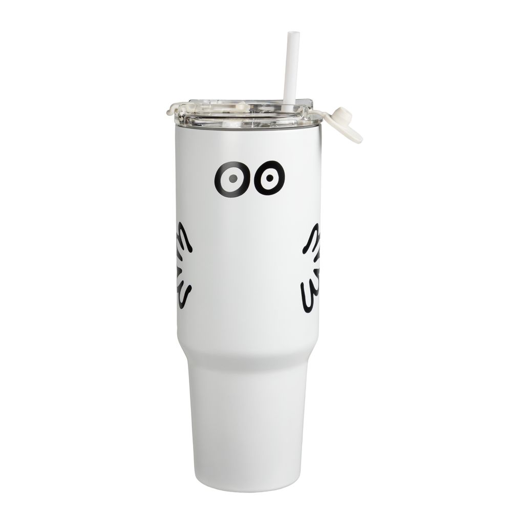 Hattifattener Tumbler Thermal Bottle 1,2L White - The Official Moomin Shop
