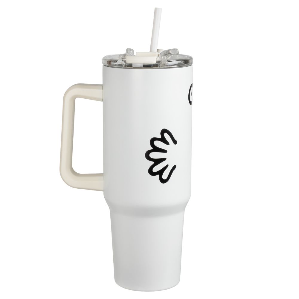 Hattifattener Tumbler Thermal Bottle 1,2L White - The Official Moomin Shop