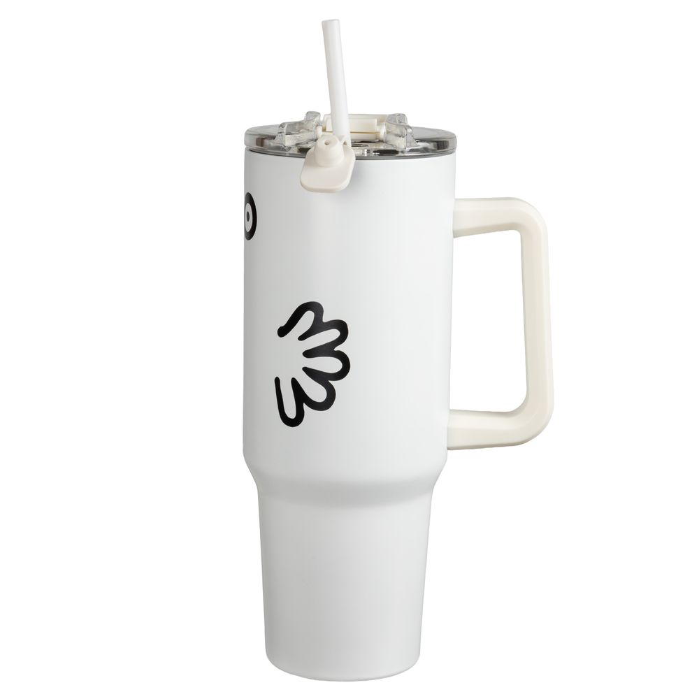 Hattifattener Tumbler Thermal Bottle 1,2L White - The Official Moomin Shop