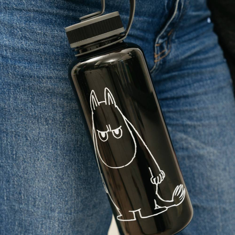Moomintroll Angry Bottle 1l Black - The Official Moomin Shop