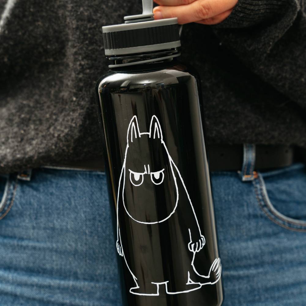 Moomintroll Angry Bottle 1l Black - The Official Moomin Shop
