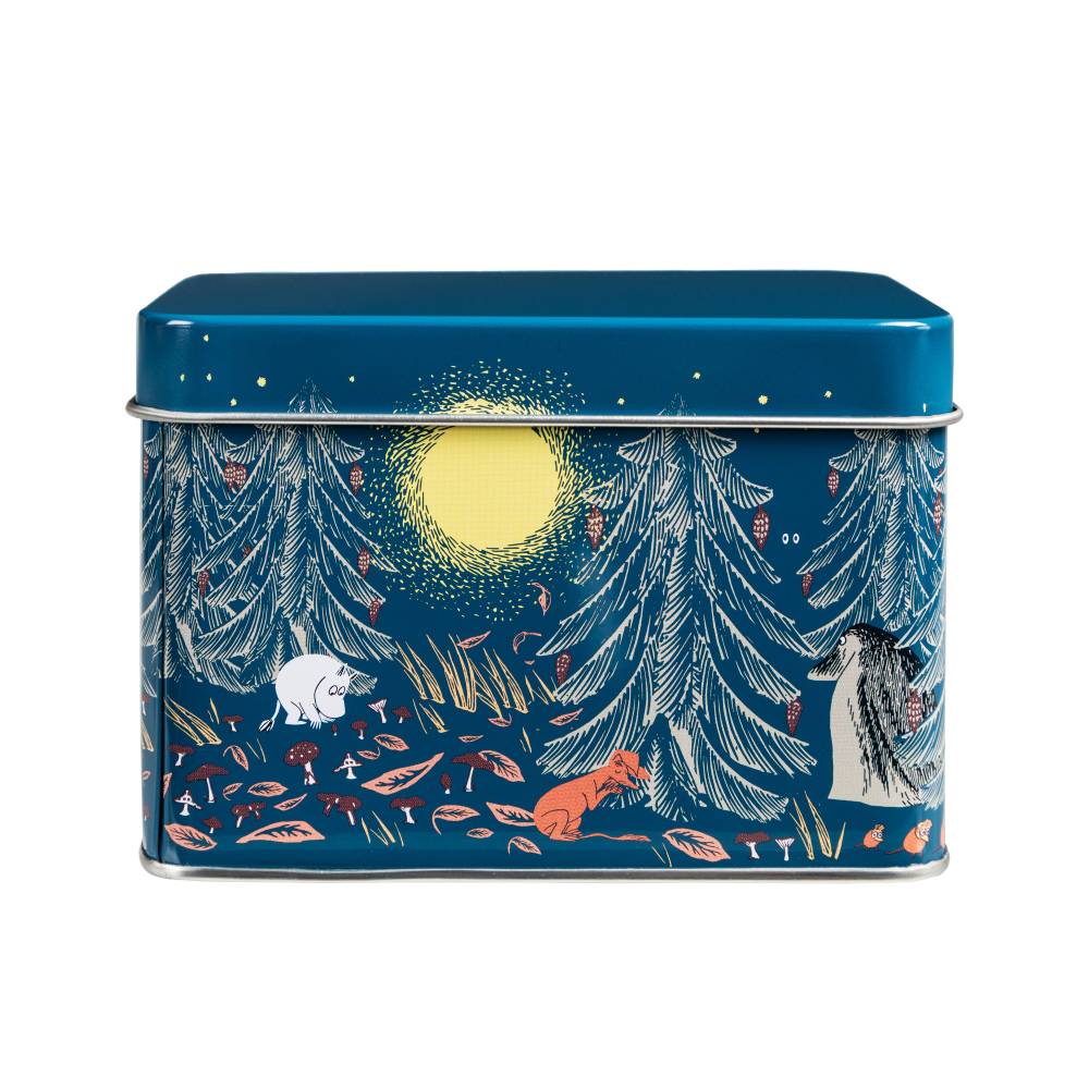 Moomin Primeval Forest Tea Tin Blue - The Official Moomin Shop