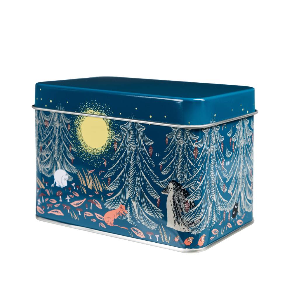 Moomin Primeval Forest Tea Tin Blue - The Official Moomin Shop