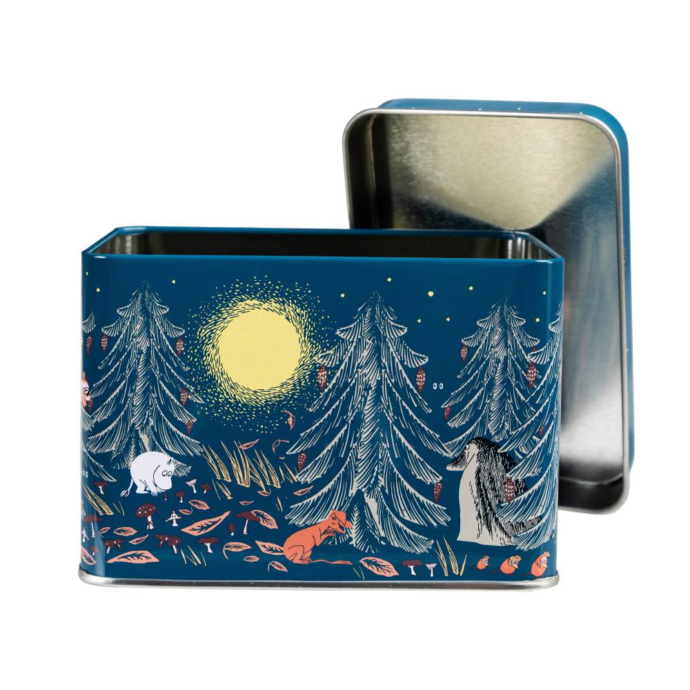Moomin Primeval Forest Tea Tin Blue - The Official Moomin Shop