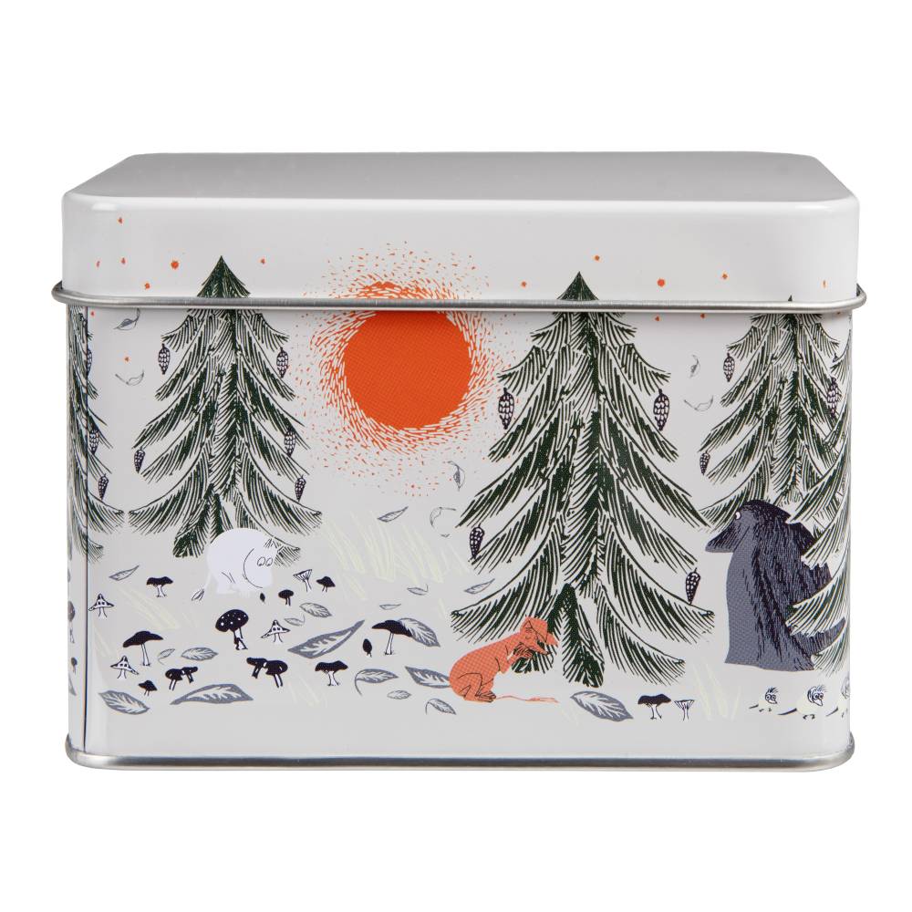Moomin Primeval Forest Tea Tin White - The Official Moomin Shop