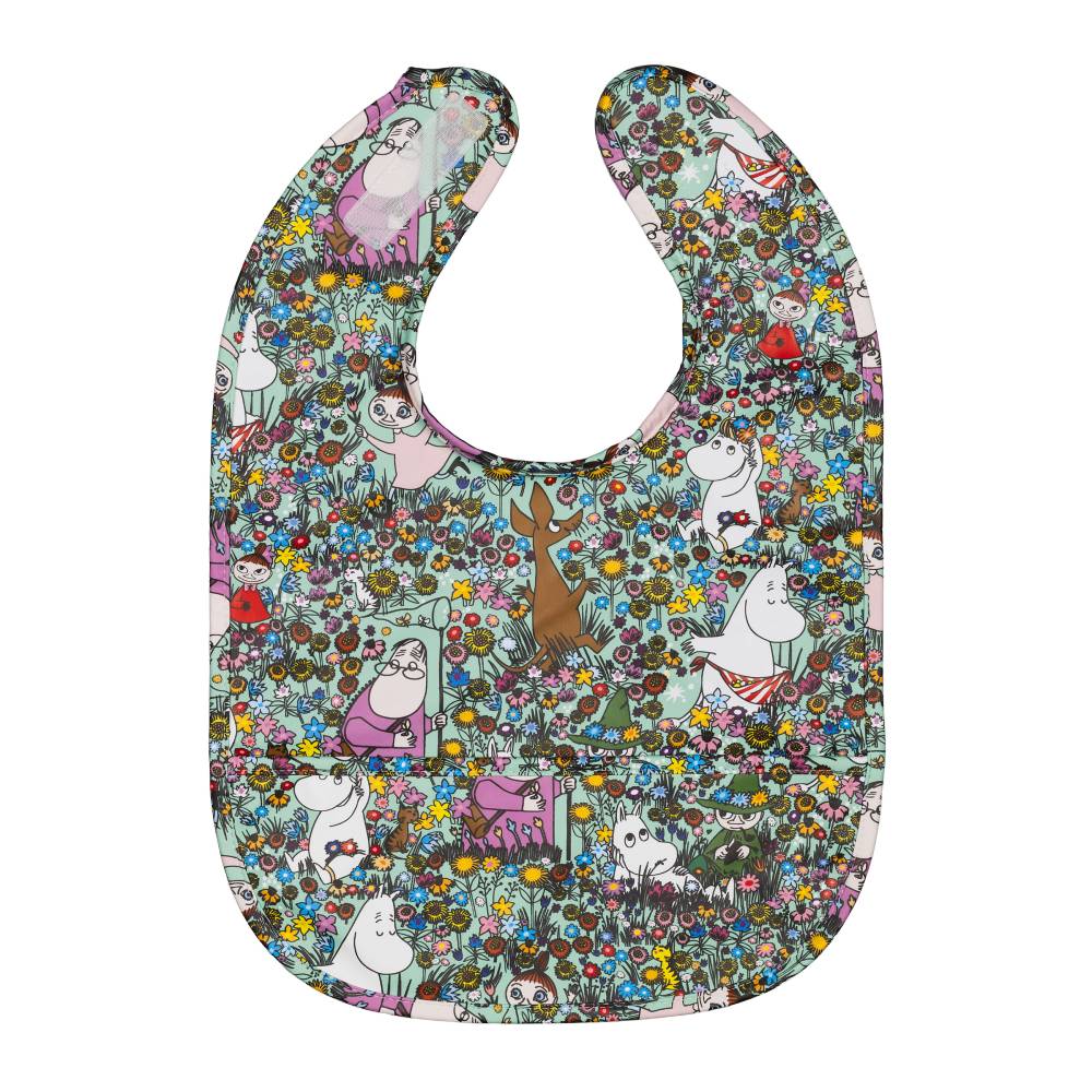 Moomin Meadow Bib Green - The Official Moomin Shop
