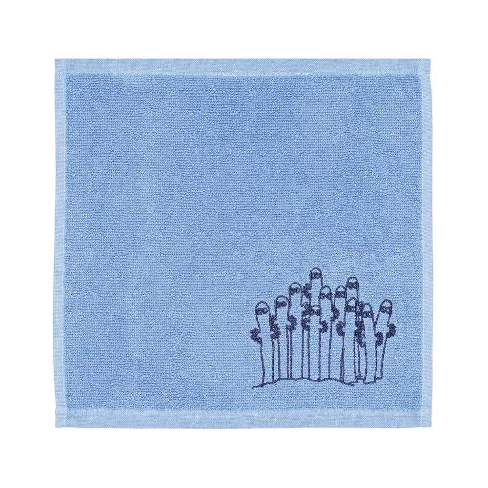 Hattifatteners Towel 25x25cm Blue - The Official Moomin Shop