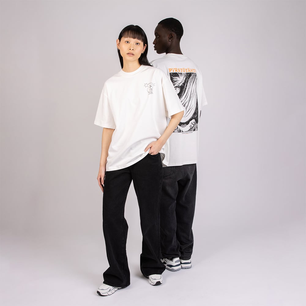 Moomin Novels Collection Pyrstötähti T-shirt Unisex White - The Official Moomin Shop