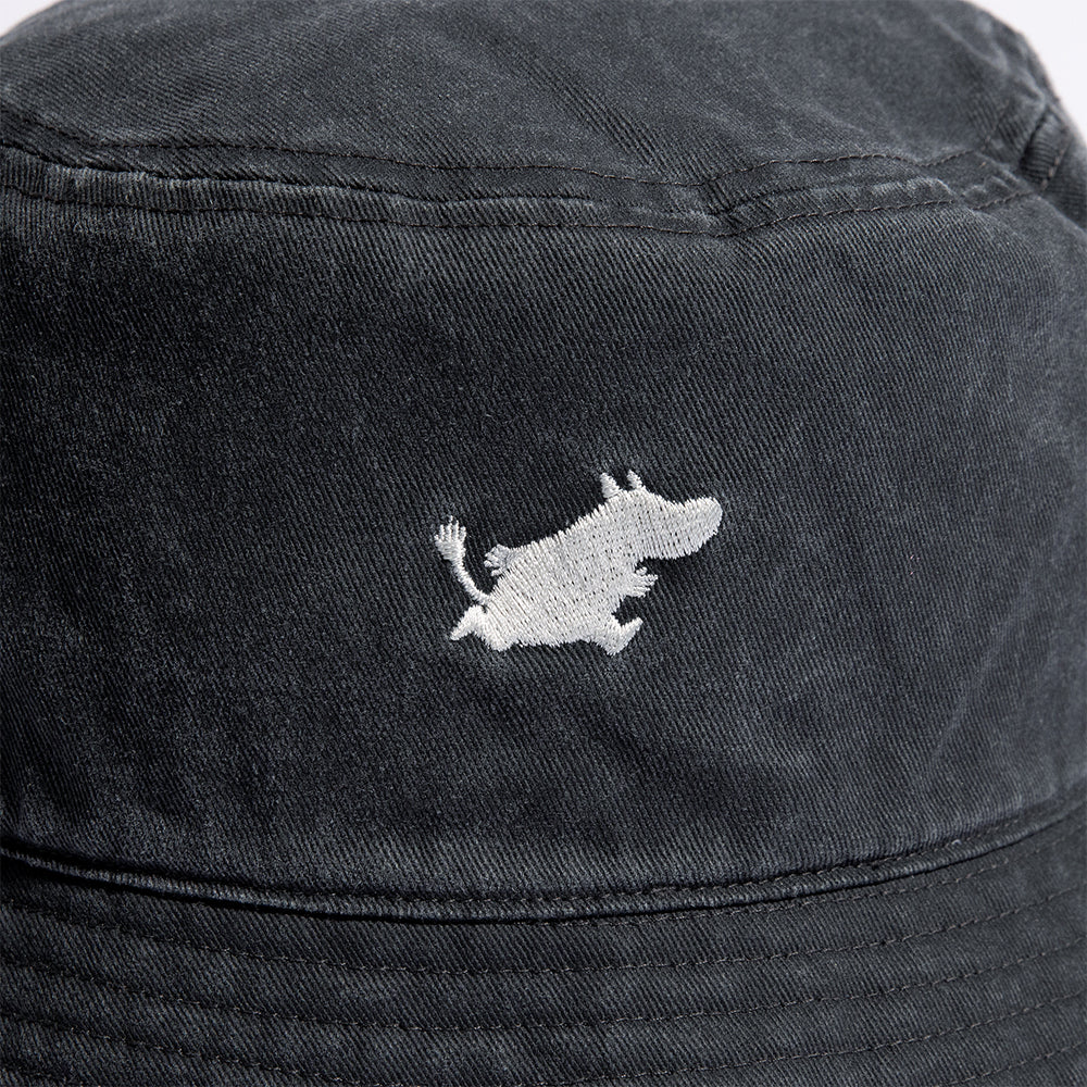 Moomintroll Running Classic Bucket Hat Denim Gray - The Official Moomin Shop