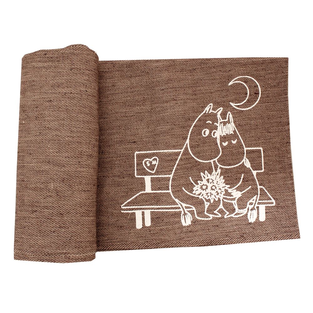 Moomin Love Sauna Bench Towel 50x150cm Brown - The Official Moomin Shop