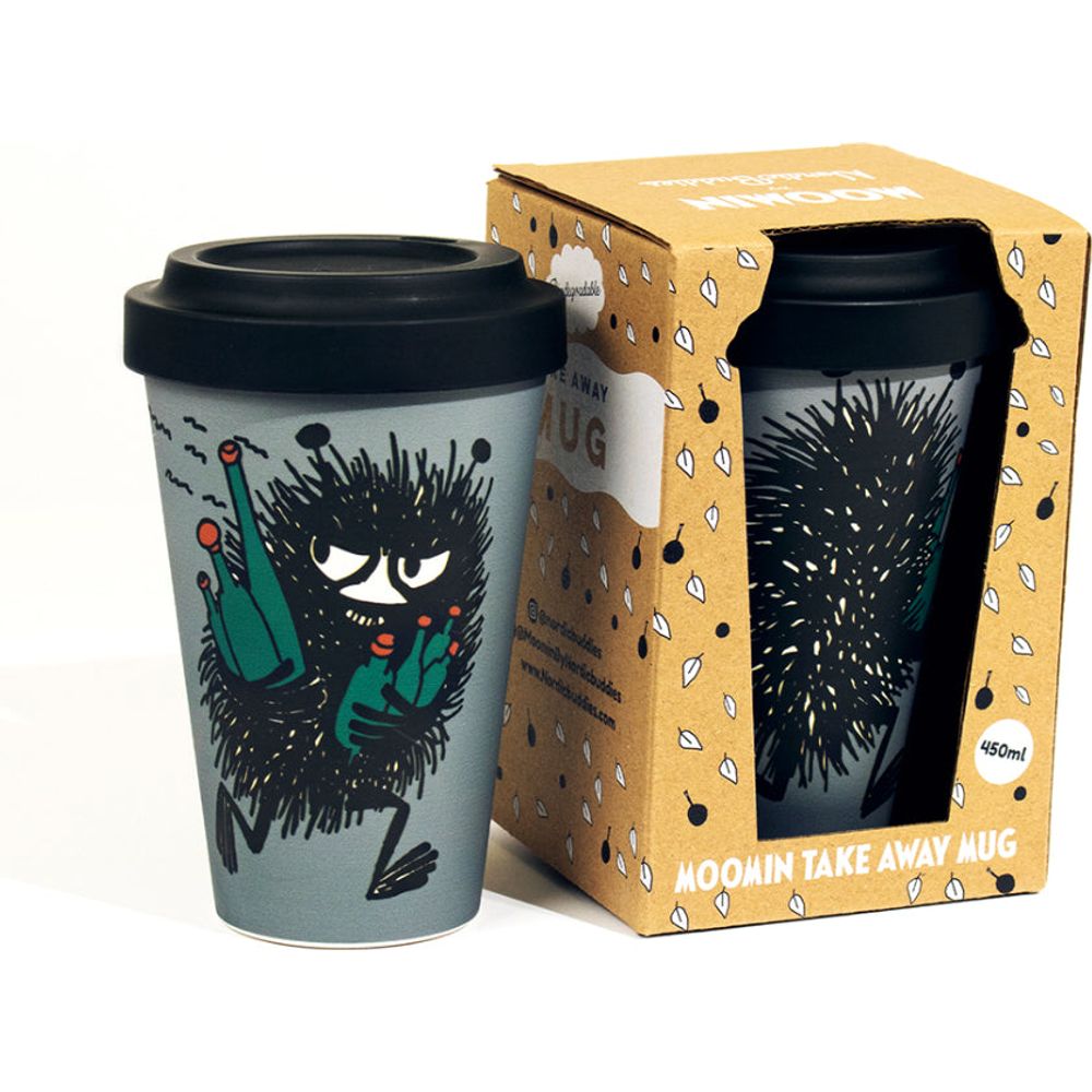 Stinky Getaway Take-Away Mug 450ml Gray - The Official Moomin Shop