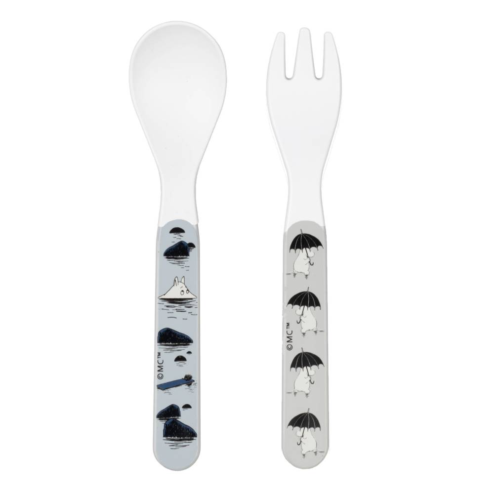 Moomin Islands Spoon & Fork Gray - The Official Moomin Shop