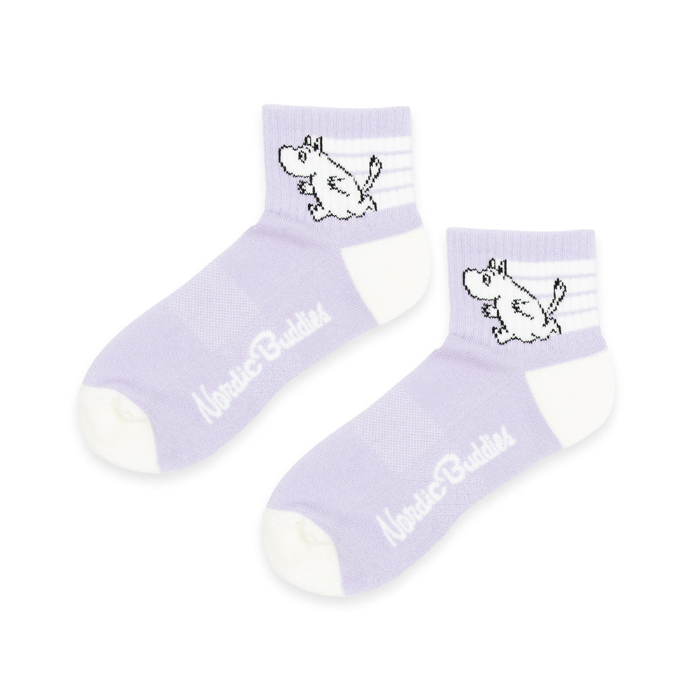 Moomintroll Retro Ankle Socks 36-42 Violet - Nordicbuddies - The Official Moomin Shop