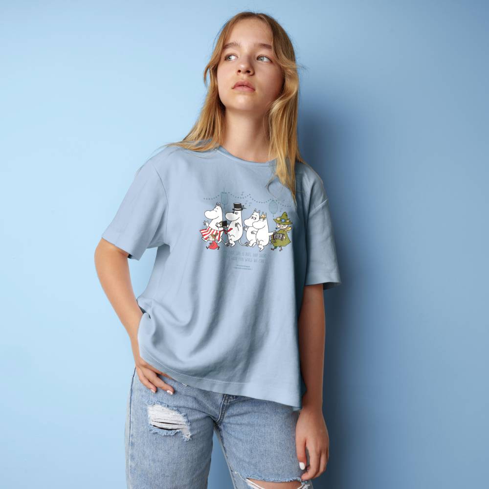 Moomin Dancers T-shirt Blue - Mikebon - The Official Moomin Shop