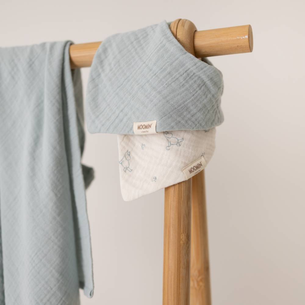 Moomin Muslin Baby Blanket Blue - The Official Moomin Shop