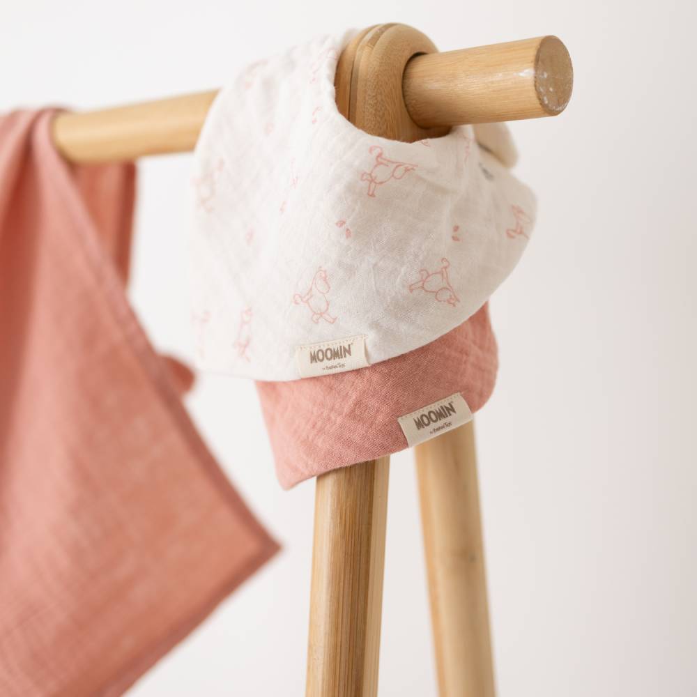Moomin Bandana Bibs 2-pack Pink - The Official Moomin Shop