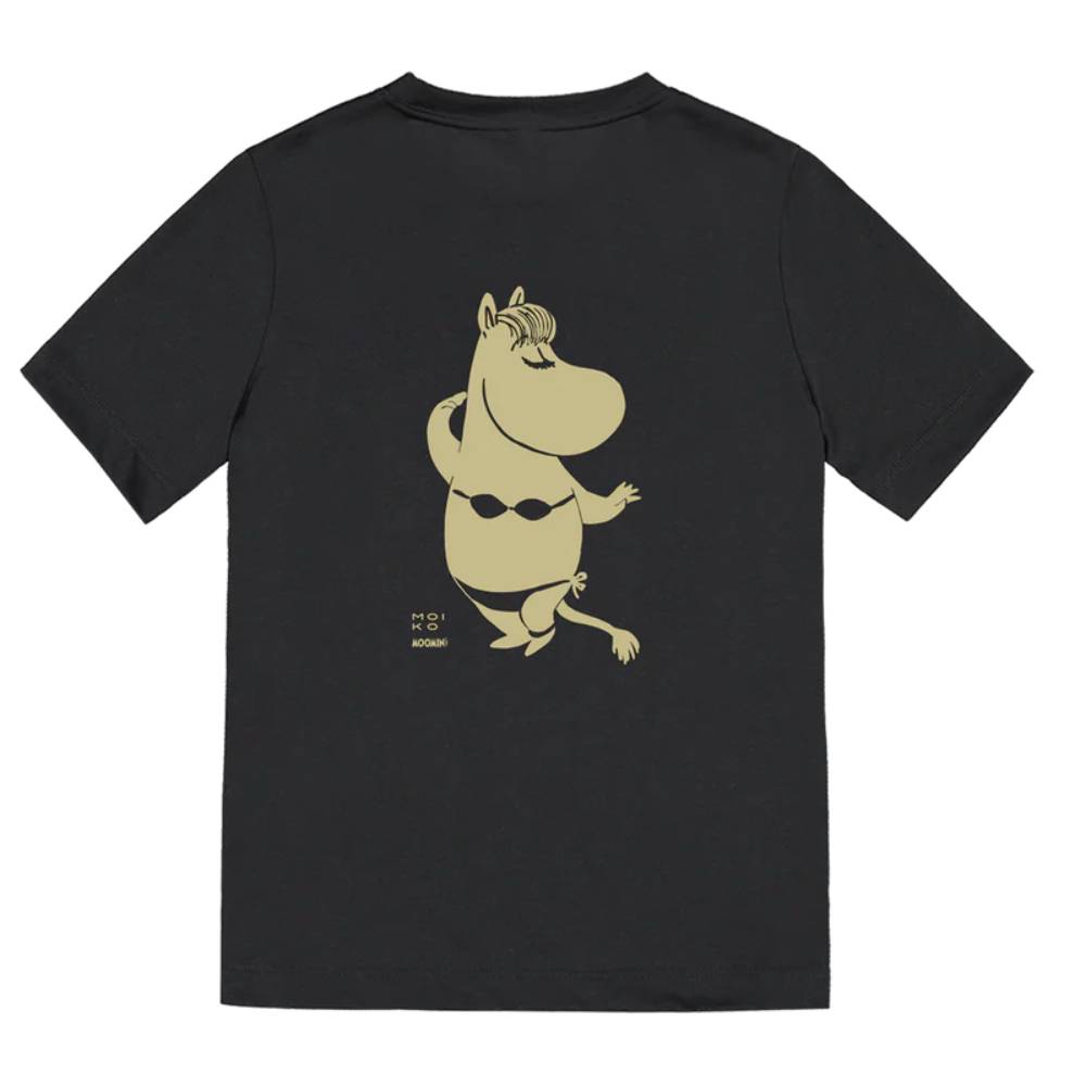 Snorkmaiden Riviera T-shirt Ladies Black - Moiko - The Official Moomin Shop