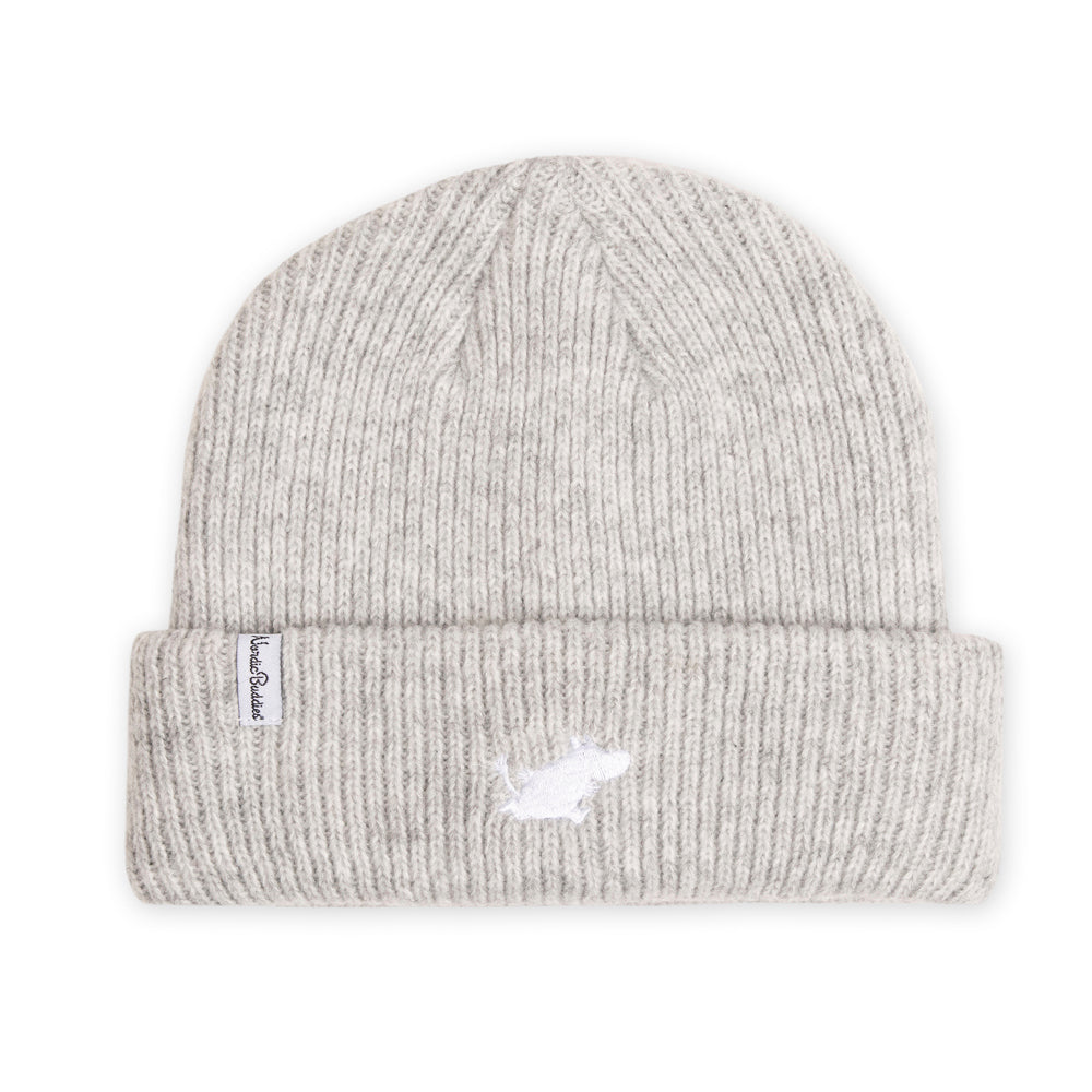 Moomintroll Running Adults Beanie Grey - Nordicbuddies - The Official Moomin Shop