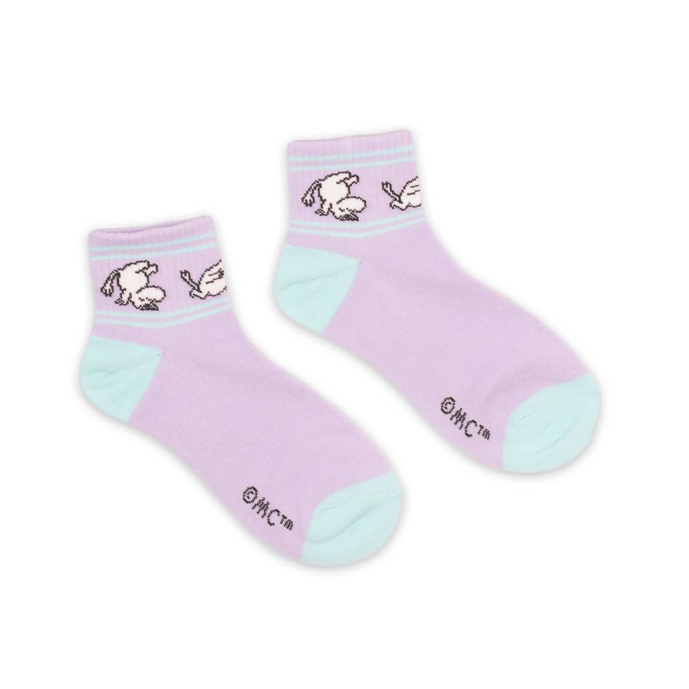 Moomintroll Retro Ankle Socks Lilac 36-42 - Nordisbuddies - The Official Moomin Shop