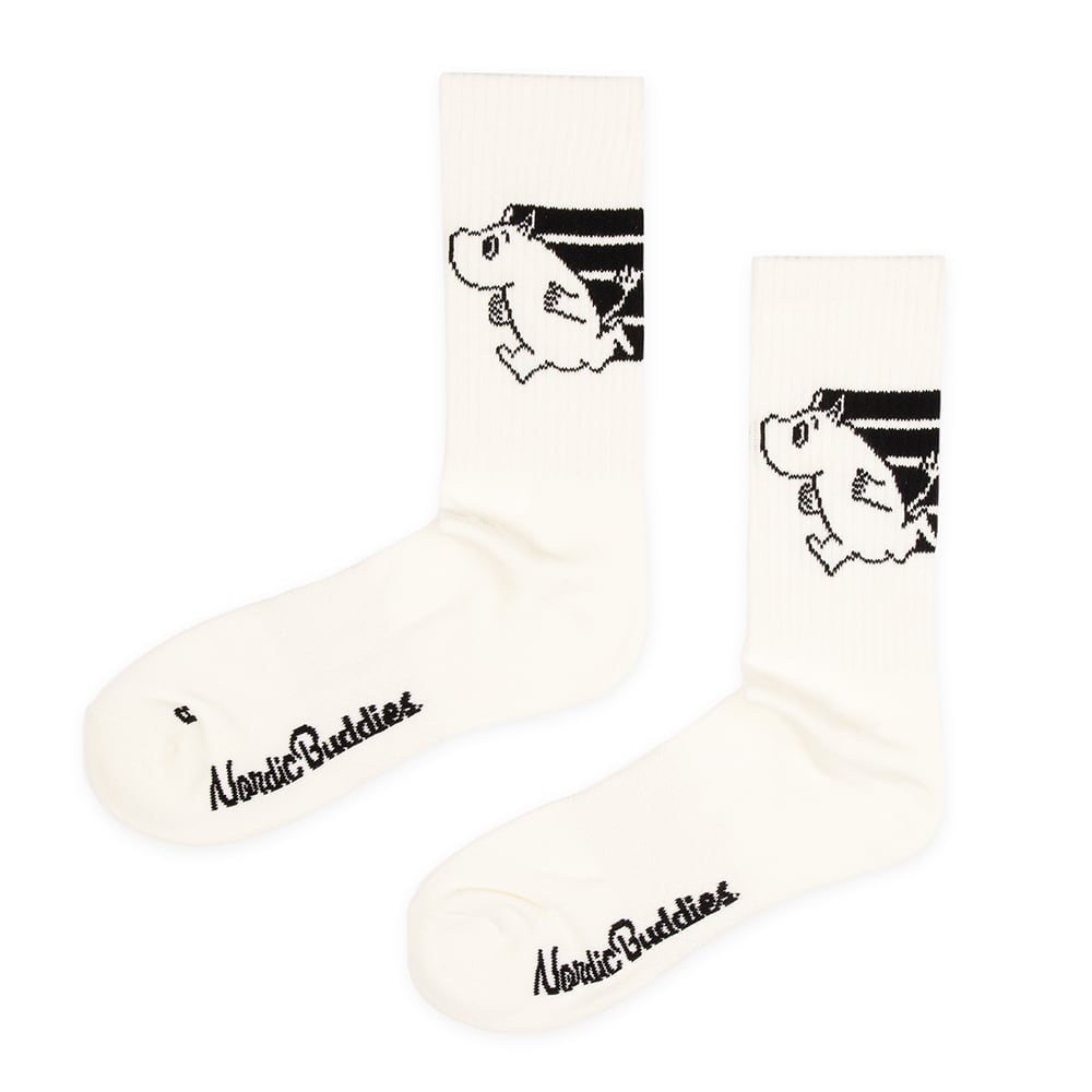 Moomintroll Running Sport Socks 40-45 White - The Official Moomin Shop