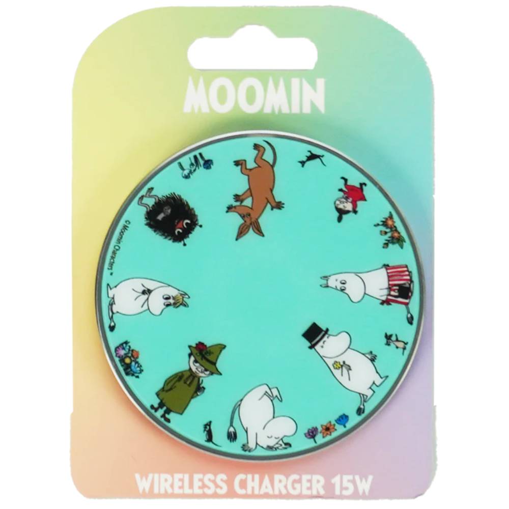 Moomin Wireless Charger 15W Turquoise - Happy Orange - The Official Moomin Shop