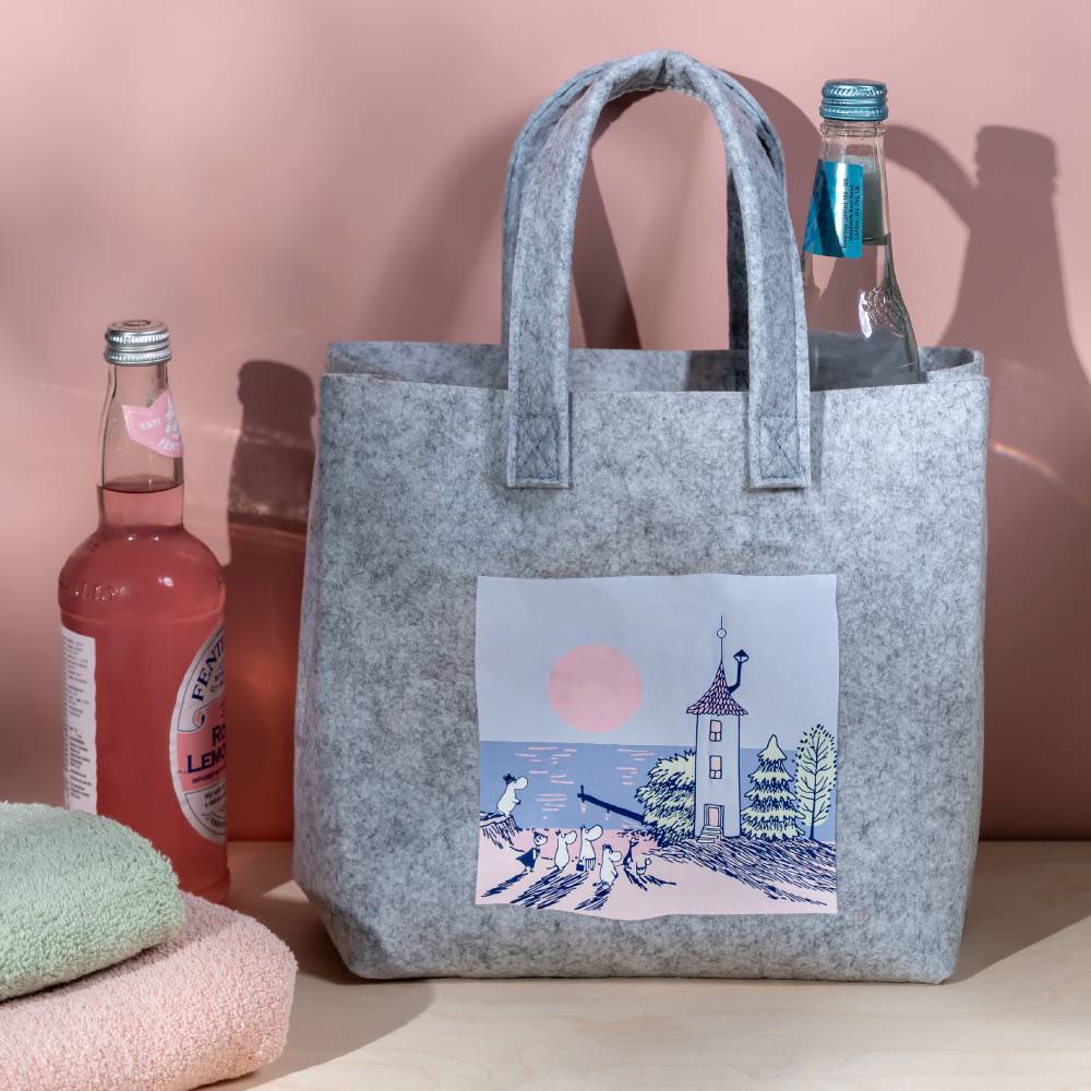 Moomin Sunset Tote Bag Grey - The Official Moomin Shop