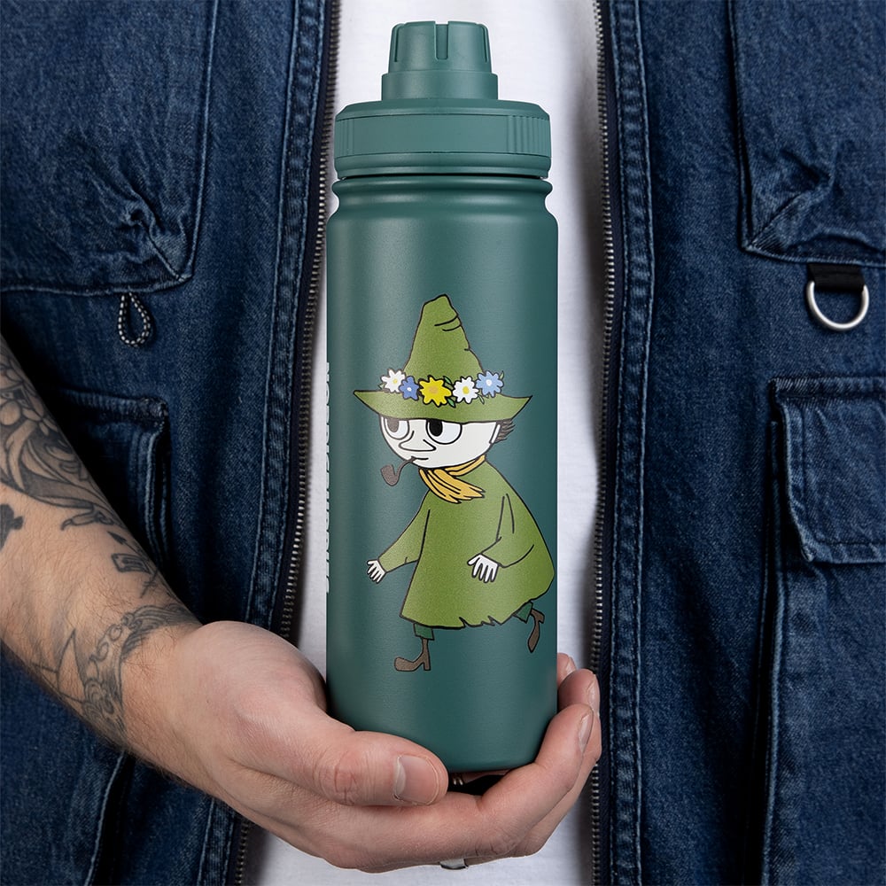 Snufkin Thermal Everyday Bottle Dark Green - Nordicbuddies - The Official Moomin Shop