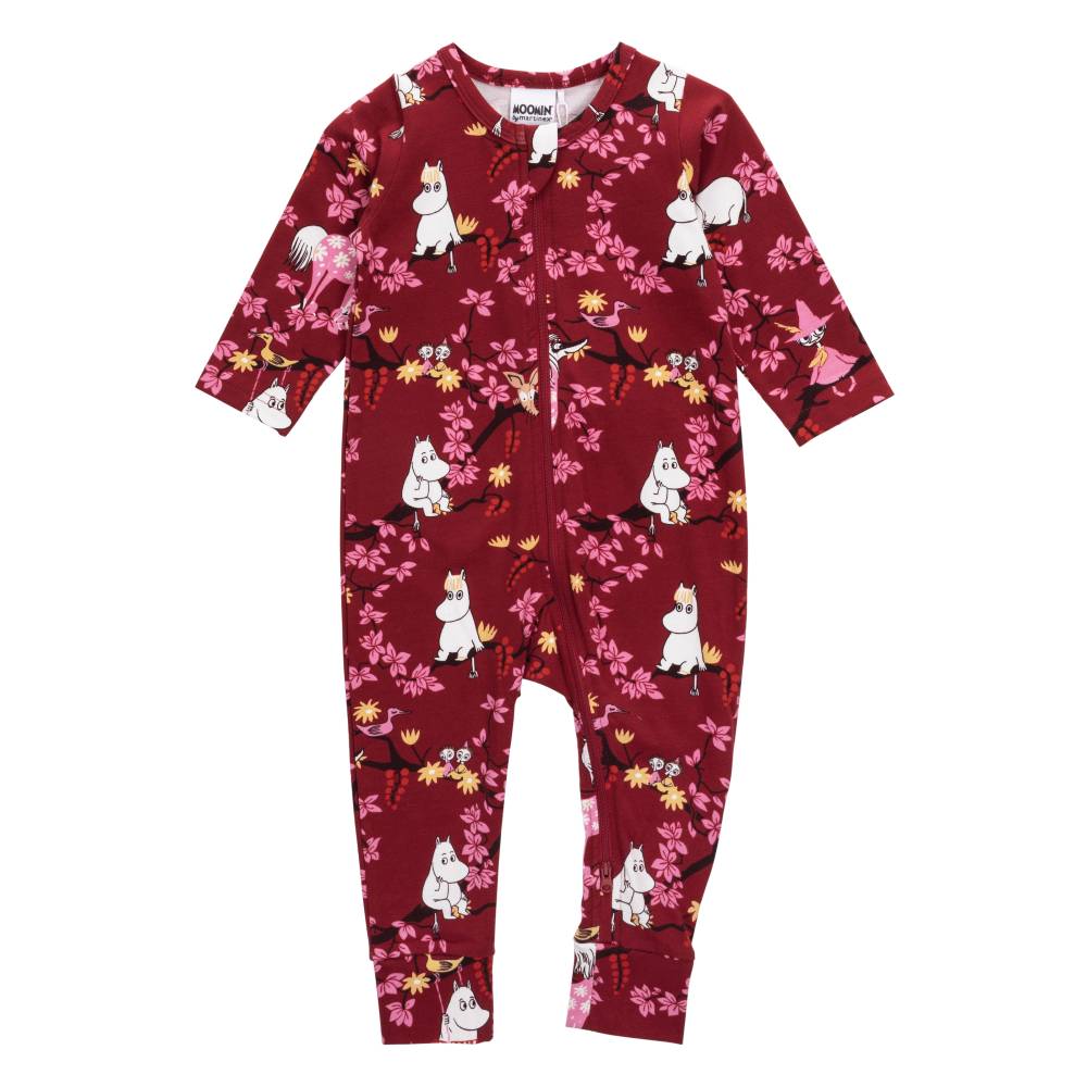 Moomin Climbing Tree Pyjamas Burgundy - The Official Moomin Shop