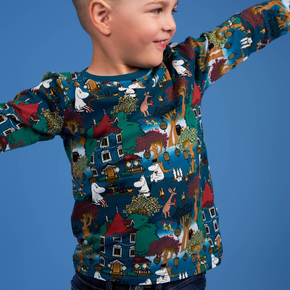 Moomin Festivity Shirt Blue - The Official Moomin Shop