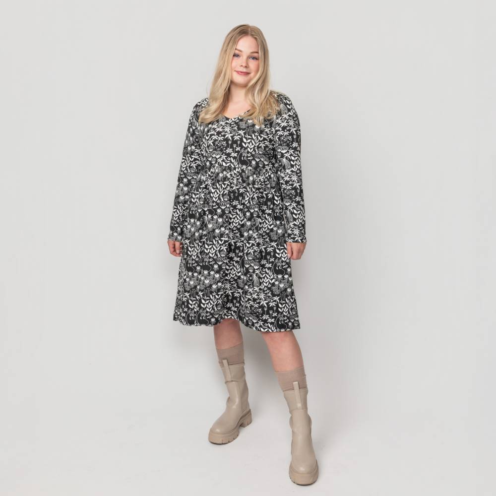 Moomin Primrose Dress Black - The Official Moomin Shop